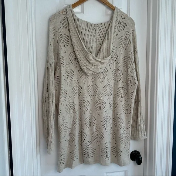 J Jill Women's Textured Stitch Hooded Sweater EUC - Picture 2 of 5